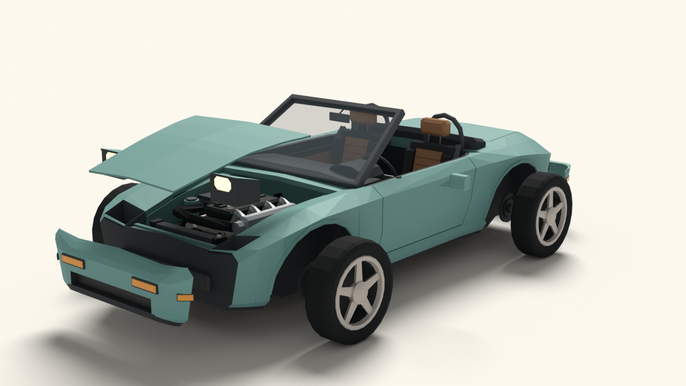 Exploded Mizu render revealing the construction beneath its mint-green bodywork